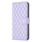 For Motorola Moto G35 Diamond Lattice Wallet Flip Leather Phone Case(Purple) - 3