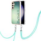 For Samsung Galaxy S23 FE 5G Electroplating Dual-side IMD Phone Case with Lanyard(Smile) - 1