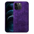 For iPhone 12 Pro Max Turn Fur Magsafe Magnetic Phone Case(Dark Purple) - 1