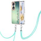 For Honor 90 Electroplating Dual-side IMD Phone Case with Lanyard(Smile) - 1