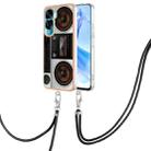 For Honor 90 Lite 5G Electroplating Dual-side IMD Phone Case with Lanyard(Retro Radio) - 1