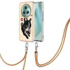 For Honor Magic5 Pro Electroplating Dual-side IMD Phone Case with Lanyard(Lucky Dog) - 1