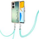 For Honor X7 Electroplating Dual-side IMD Phone Case with Lanyard(Smile) - 1