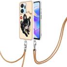 For Honor X7a Electroplating Dual-side IMD Phone Case with Lanyard(Lucky Dog) - 1
