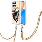 For Honor X8 4G Electroplating Dual-side IMD Phone Case with Lanyard(Lucky Dog) - 1