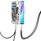 For Honor X8 5G / X6 4G Electroplating Dual-side IMD Phone Case with Lanyard(Totem Elephant) - 1