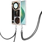 For Honor X9a / Magic5 Lite Electroplating Dual-side IMD Phone Case with Lanyard(Retro Radio) - 1