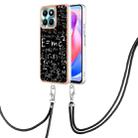 For Honor X6a Electroplating Dual-side IMD Phone Case with Lanyard(Equation) - 1