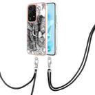 For Honor 200 Lite Global Electroplating Dual-side IMD Phone Case with Lanyard(Totem Elephant) - 1