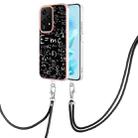 For Honor 200 Lite Global Electroplating Dual-side IMD Phone Case with Lanyard(Equation) - 1