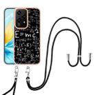 For Honor 200 Lite Global Electroplating Dual-side IMD Phone Case with Lanyard(Equation) - 2