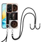 For Honor 200 Lite Global Electroplating Dual-side IMD Phone Case with Lanyard(Retro Radio) - 2