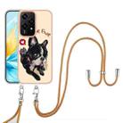 For Honor 200 Lite Global Electroplating Dual-side IMD Phone Case with Lanyard(Lucky Dog) - 2