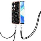 For Honor X7b 4G / 5G Electroplating Dual-side IMD Phone Case with Lanyard(Equation) - 1