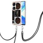 For Honor X7b 4G / 5G Electroplating Dual-side IMD Phone Case with Lanyard(Retro Radio) - 1