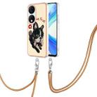 For Honor X7b 4G / 5G Electroplating Dual-side IMD Phone Case with Lanyard(Lucky Dog) - 1