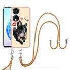 For Honor X7b 4G / 5G Electroplating Dual-side IMD Phone Case with Lanyard(Lucky Dog) - 2