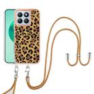 For Honor X8b Electroplating Dual-side IMD Phone Case with Lanyard(Leopard Print) - 2