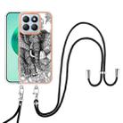 For Honor X8b Electroplating Dual-side IMD Phone Case with Lanyard(Totem Elephant) - 2