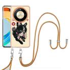 For Honor X9b Electroplating Dual-side IMD Phone Case with Lanyard(Lucky Dog) - 2