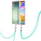 For LG Velvet 5G / 4G Electroplating Dual-side IMD Phone Case with Lanyard(Smile) - 1