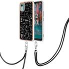 For Nokia C12 Electroplating Dual-side IMD Phone Case with Lanyard(Equation) - 1
