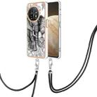 For OnePlus 11 Electroplating Dual-side IMD Phone Case with Lanyard(Totem Elephant) - 1