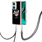 For OnePlus Nord CE 3 Lite 5G / Nord N30 Electroplating Dual-side IMD Phone Case with Lanyard(Natural Growth) - 1