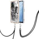 For OnePlus Nord N300 / OPPO A57 Electroplating Dual-side IMD Phone Case with Lanyard(Totem Elephant) - 1