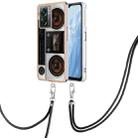 For OnePlus Nord N300 / OPPO A57 Electroplating Dual-side IMD Phone Case with Lanyard(Retro Radio) - 1