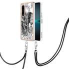 For Sony Xperia 1 IV Electroplating Dual-side IMD Phone Case with Lanyard(Totem Elephant) - 1