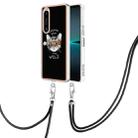 For Sony Xperia 1 IV Electroplating Dual-side IMD Phone Case with Lanyard(Natural Growth) - 1