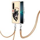 For Sony Xperia 1 IV Electroplating Dual-side IMD Phone Case with Lanyard(Lucky Dog) - 1