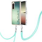 For Sony Xperia 5 IV Electroplating Dual-side IMD Phone Case with Lanyard(Smile) - 1
