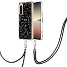 For Sony Xperia 5 IV Electroplating Dual-side IMD Phone Case with Lanyard(Equation) - 1