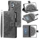 For Samsung Galaxy A13 4G/5G / A04S Multi-Card Totem Zipper Leather Phone Case(Grey) - 1