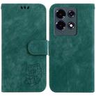 For Infinix Note 30 Little Tiger Embossed Leather Phone Case(Green) - 1