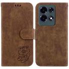 For Infinix Note 30 Little Tiger Embossed Leather Phone Case(Brown) - 1