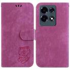 For Infinix Note 30 Little Tiger Embossed Leather Phone Case(Rose Red) - 1