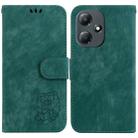 For Infinix Hot 30 Play / X6835 Little Tiger Embossed Leather Phone Case(Green) - 1