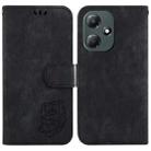 For Infinix Hot 30 Play / X6835 Little Tiger Embossed Leather Phone Case(Black) - 1