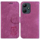 For Infinix Hot 30i / X669C Little Tiger Embossed Leather Phone Case(Rose Red) - 1
