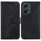 For Infinix Hot 30i / X669C Little Tiger Embossed Leather Phone Case(Black) - 1