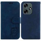 For Infinix Hot 30 Little Tiger Embossed Leather Phone Case(Dark Blue) - 1