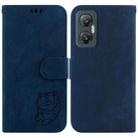 For Infinix Hot 20 5G Little Tiger Embossed Leather Phone Case(Dark Blue) - 1