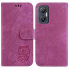 For Infinix Hot 20 5G Little Tiger Embossed Leather Phone Case(Rose Red) - 1