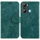 For Infinix Hot 20i Little Tiger Embossed Leather Phone Case(Green) - 1