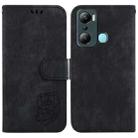 For Infinix Hot 20i Little Tiger Embossed Leather Phone Case(Black) - 1