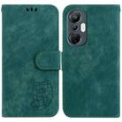 For Infinix Hot 20S Little Tiger Embossed Leather Phone Case(Green) - 1
