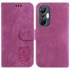 For Infinix Hot 20S Little Tiger Embossed Leather Phone Case(Rose Red) - 1